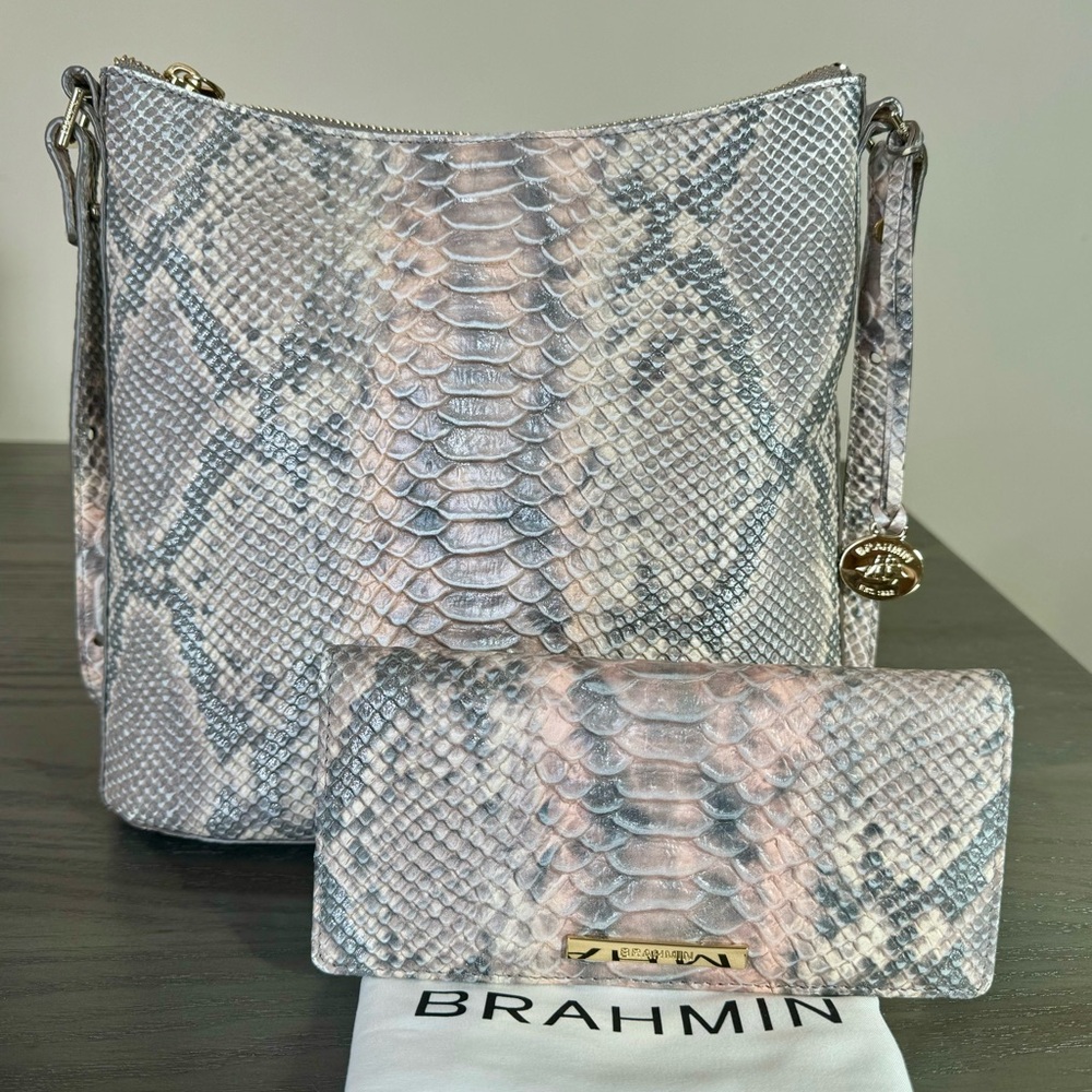 Brahmin Katie Crossbody Bag and Ady Wallet - Chiffon Mare